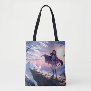 Bolso De Tela Spirit Fox Twilight Anime Fantasy Tote Bag