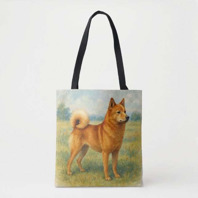 Bolso De Tela Spitz finlandés (Anverso)
