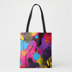 Bolso De Tela Splash de color abstracto en estilo de historieta