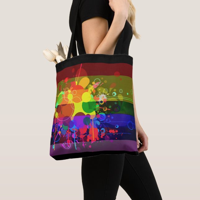Bolso De Tela Splash Paint Design Ladies Bag (Detalle)