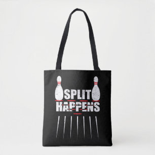 Bolso De Tela Split Happens Funny Bowling Team Bowler Pin