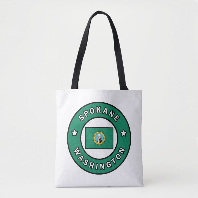 Bolso De Tela Spokane Washington (Anverso)