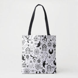 Bolso De Tela Spookone Black RIP Halloween Tote Bag