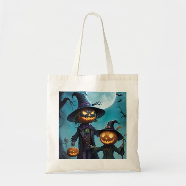 Bolso De Tela Spookone Halloween Pumpkin Duo (Frente)