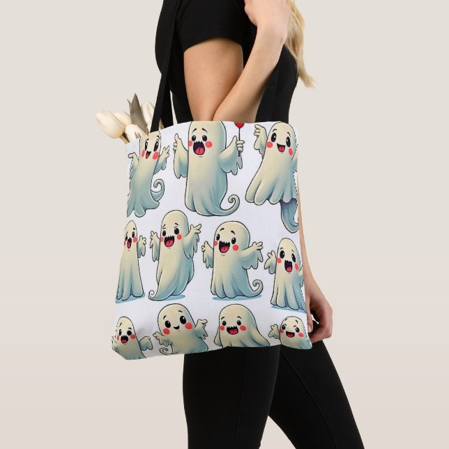 Bolso De Tela Spooky Cute Ghosts: Hauntingly Fun! (Detalle)