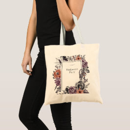 Bolso De Tela Spooky Floral Halloween Birday Party Card