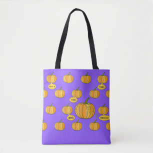 Bolso De Tela Spooky Happy Halloween Pumpkin Patch Tote