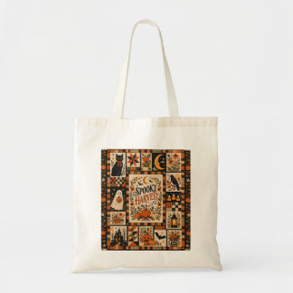 Bolso De Tela Spooky Harvest Vintage Halloween Patchwork