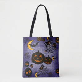 BOLSO DE TELA SPOOKY PURPLE HALLOWEEN PUMPKINS MOONES BATES