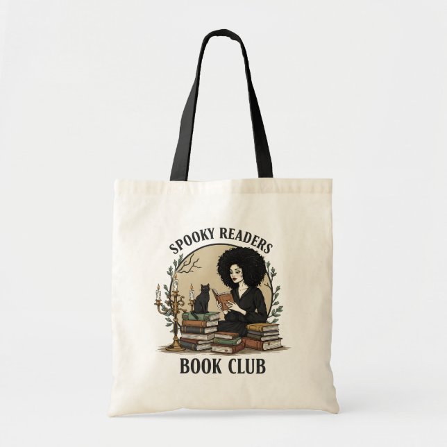 Bolso De Tela Spooky Readers Book Club Tote Bag  (Frente)