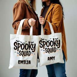 Bolso De Tela Spooky Squad Halloween Custom Name Friend