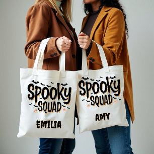 Bolso De Tela Spooky Squad Halloween Custom Name Friend