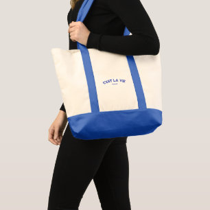 Bolso De Tela Sporty C'est La Vie Paris Blue