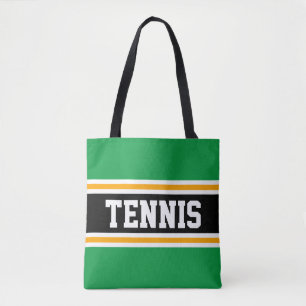 Bolso De Tela Sporty Green Black Yellow TENNIS Carreras