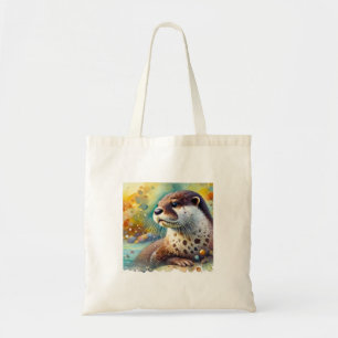 Bolso De Tela Spotted Neck Otter 230824AREF106 - Watercolor