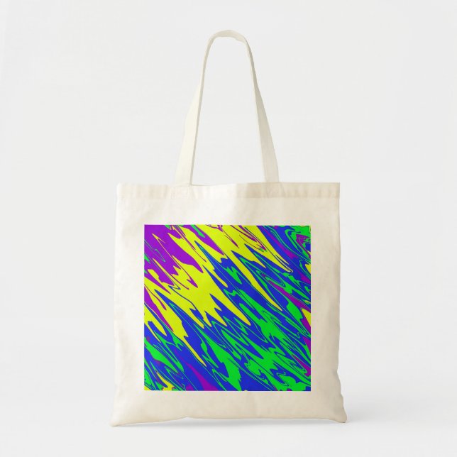Bolso De Tela Spray Paint Mardi Gras Blue (Frente)