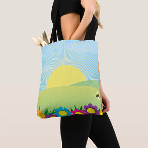 Bolso De Tela Spring Meadow