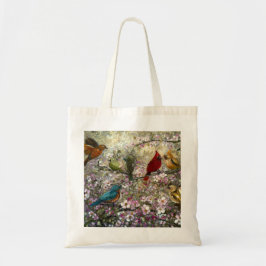 Bolso De Tela Spring Meet: Colorful Songbirds Bird Lovers Gifts