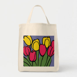 Bolso De Tela Spring Tulips