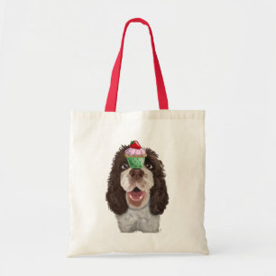 Bolso De Tela Springer Spaniel con Cupcake 2