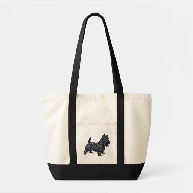 Bolso De Tela Spunky Scottie Dog (Frente)