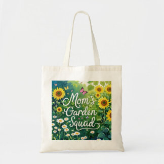 Bolso De Tela Squad_Sunflower de jardín de mamá hace mariposas
