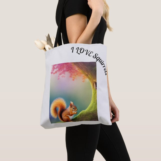 Bolso De Tela Squirrel Squirrel Vida silvestre Woodlands dulce u (Detalle)