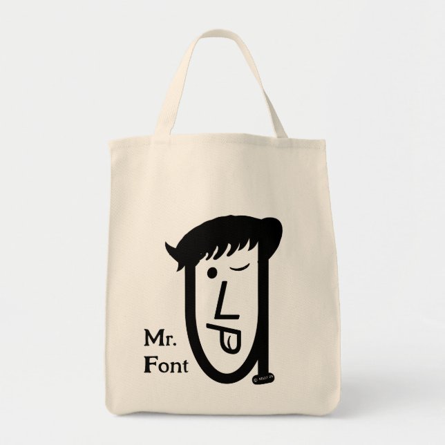 Bolso De Tela Sr. Font - Arte (Frente)
