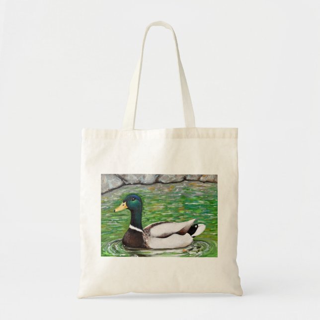 Bolso De Tela Sr. Mallard Duck Painting (Frente)
