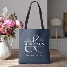 Sr. Monogram Navy Boda Azul