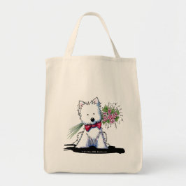 Bolso De Tela Sr. Pawfect KiniArt Westie Grocery Bag