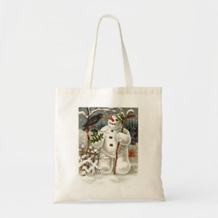 Bolso De Tela Sr. Snowman y Sr. Crow
