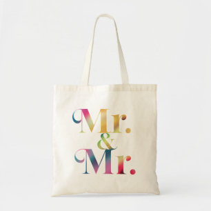 Bolso De Tela Sr. & Sr. Despedida de soltero gay Matrimonio gay 