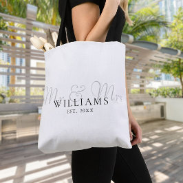 Bolso De Tela Sr. y Sra. Boda Establecida