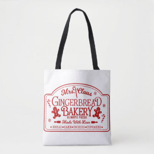 Bolso De Tela Sra. Claus Gingerbread Bakery