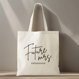 Bolso De Tela Sra. Futuro Letra a Mano Moderna