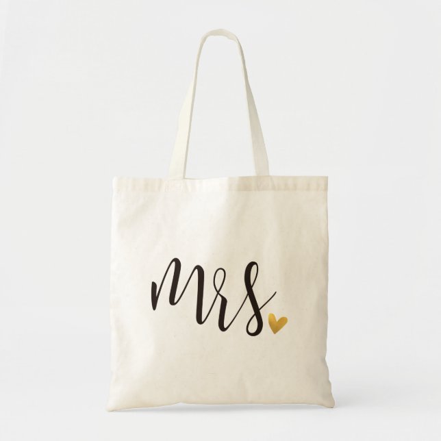 Bolso De Tela "Sra." Novia, Boda (Frente)