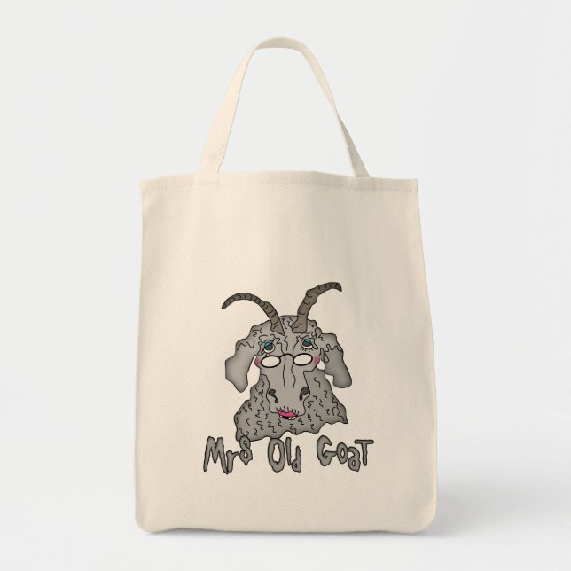 Bolso De Tela Sra. Old Goat Funny Personalizado (Frente)