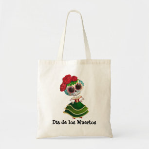 Bolso De Tela Srta. muerte de Dia de Muertos mexican