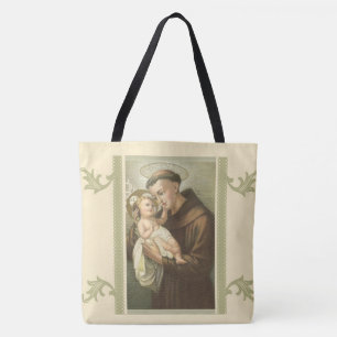 Bolso De Tela St Anthony del bebé Jesús de Padua