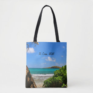Bolso De Tela St. Croix, escena de la playa de las Islas