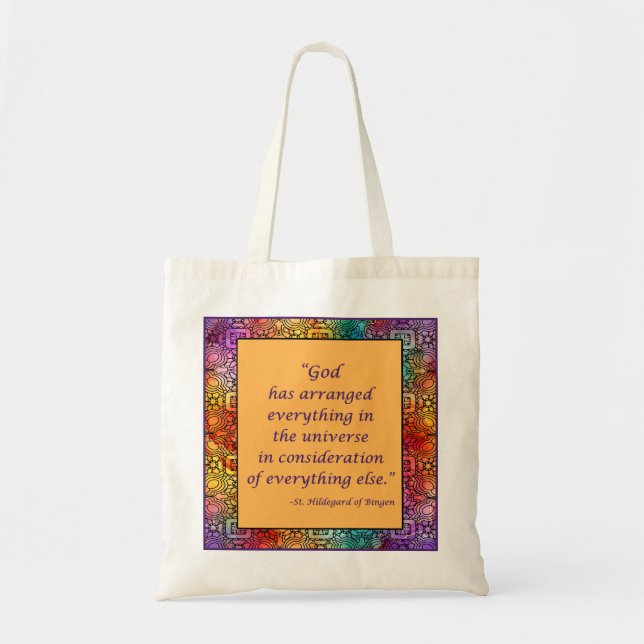 Bolso De Tela St. Hildegard del Tote Bingen Quote (Frente)