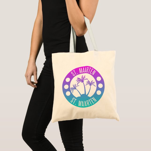 Bolso De Tela St. Maarten Blue Gradient Sint Martin (Anverso (producto))