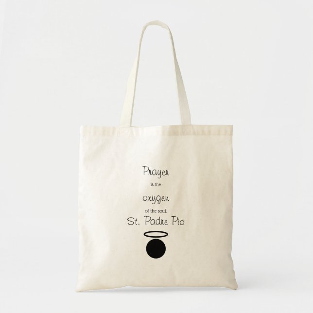 Bolso De Tela St. Padre Pio Quote Tote Bag