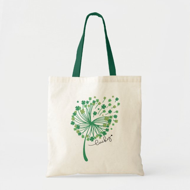 Bolso De Tela St.Patrick’s Day Dandelion Lucky (Frente)