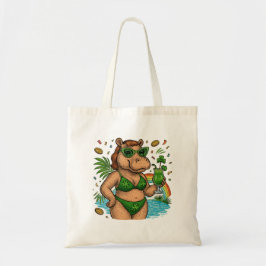 Bolso De Tela St. Patrick’s Tropical Pool Party for Hippo lovers
