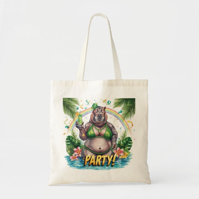 Bolso De Tela St. Patrick’s Tropical Pool Party Invitation  (Frente)