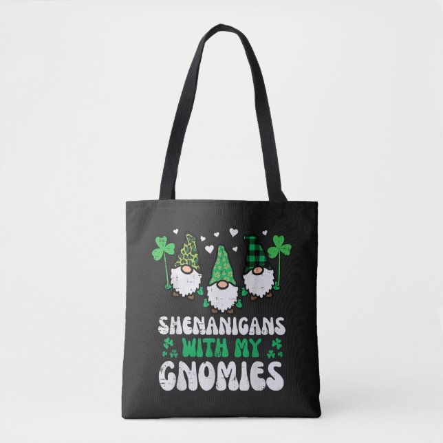 Bolso De Tela St Patrick Shenanigans With Gnomies Gnomes (Anverso)
