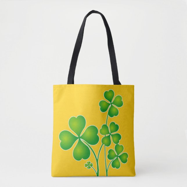Bolso De Tela St. Patrick's Day Clover / Shamrock + tus ideas (Anverso)