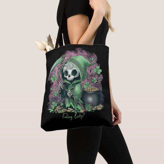 Bolso De Tela St. Patrick's Day Grim Reaper (Detalle)